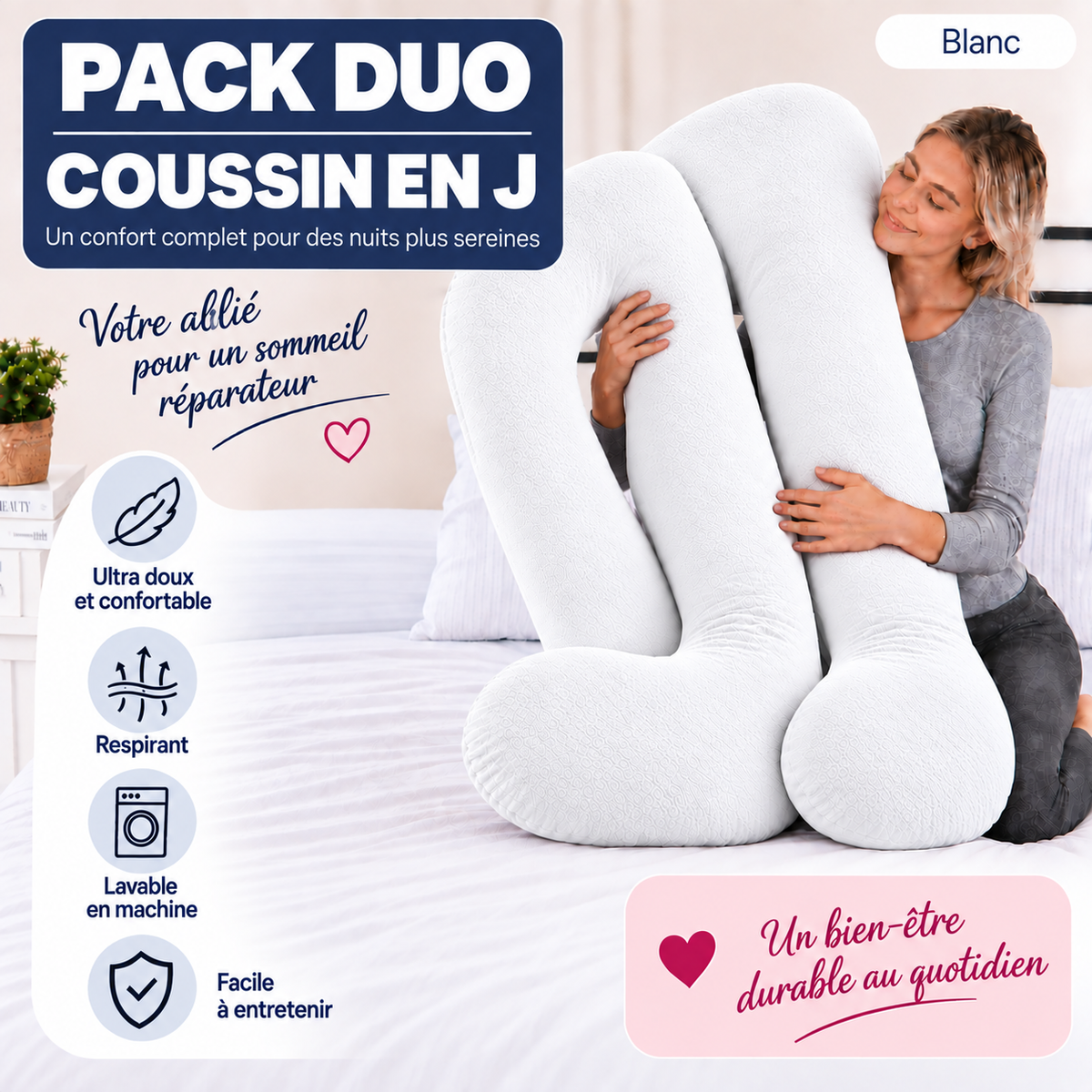 Ergonomic Pillow Duo - Pack of 2 Pillows of Your Choice