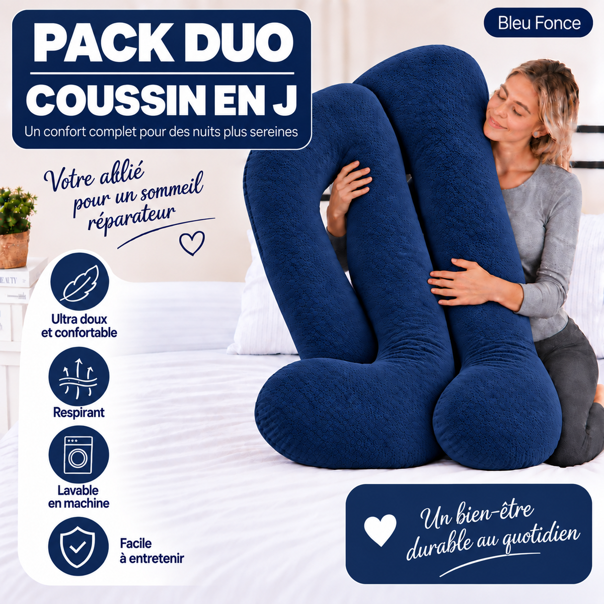 Ergonomic Pillow Duo - Pack of 2 Pillows of Your Choice