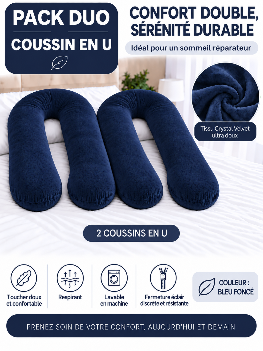 Ergonomic Pillow Duo - Pack of 2 Pillows of Your Choice