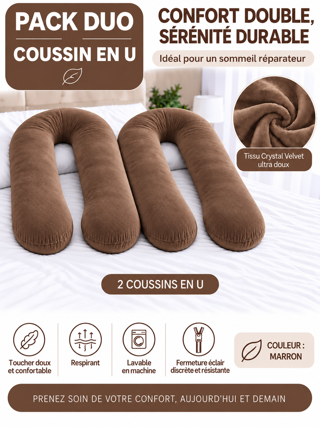 Ergonomic Pillow Duo - Pack of 2 Pillows of Your Choice