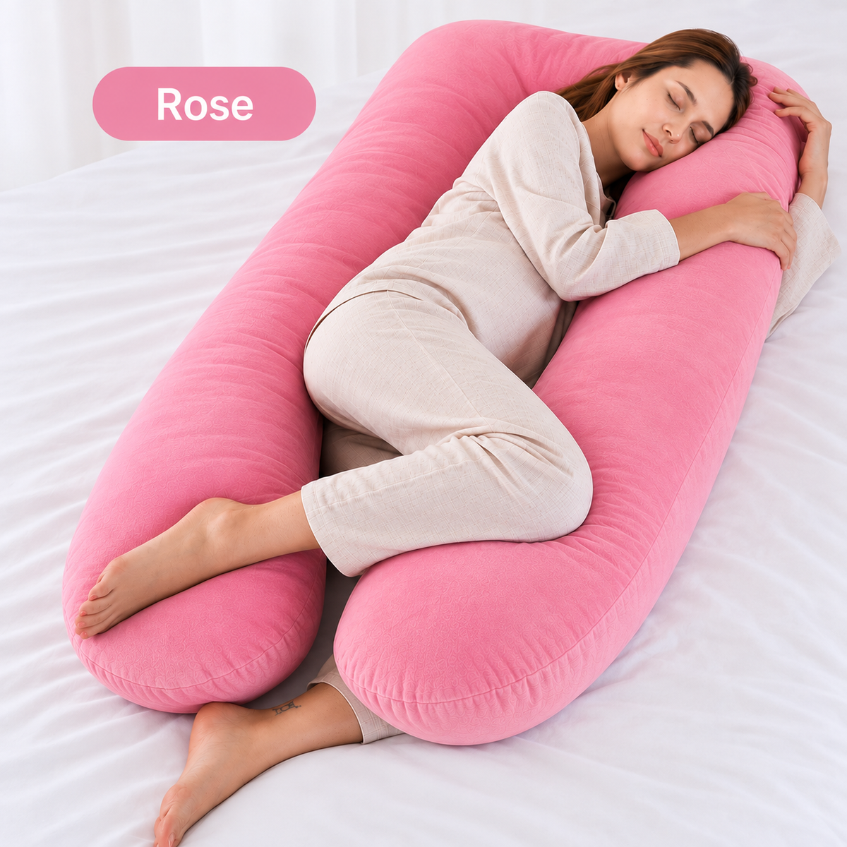 Coussin Ergonomique en U — Soutien Total Dos, Nuque & Jambes
