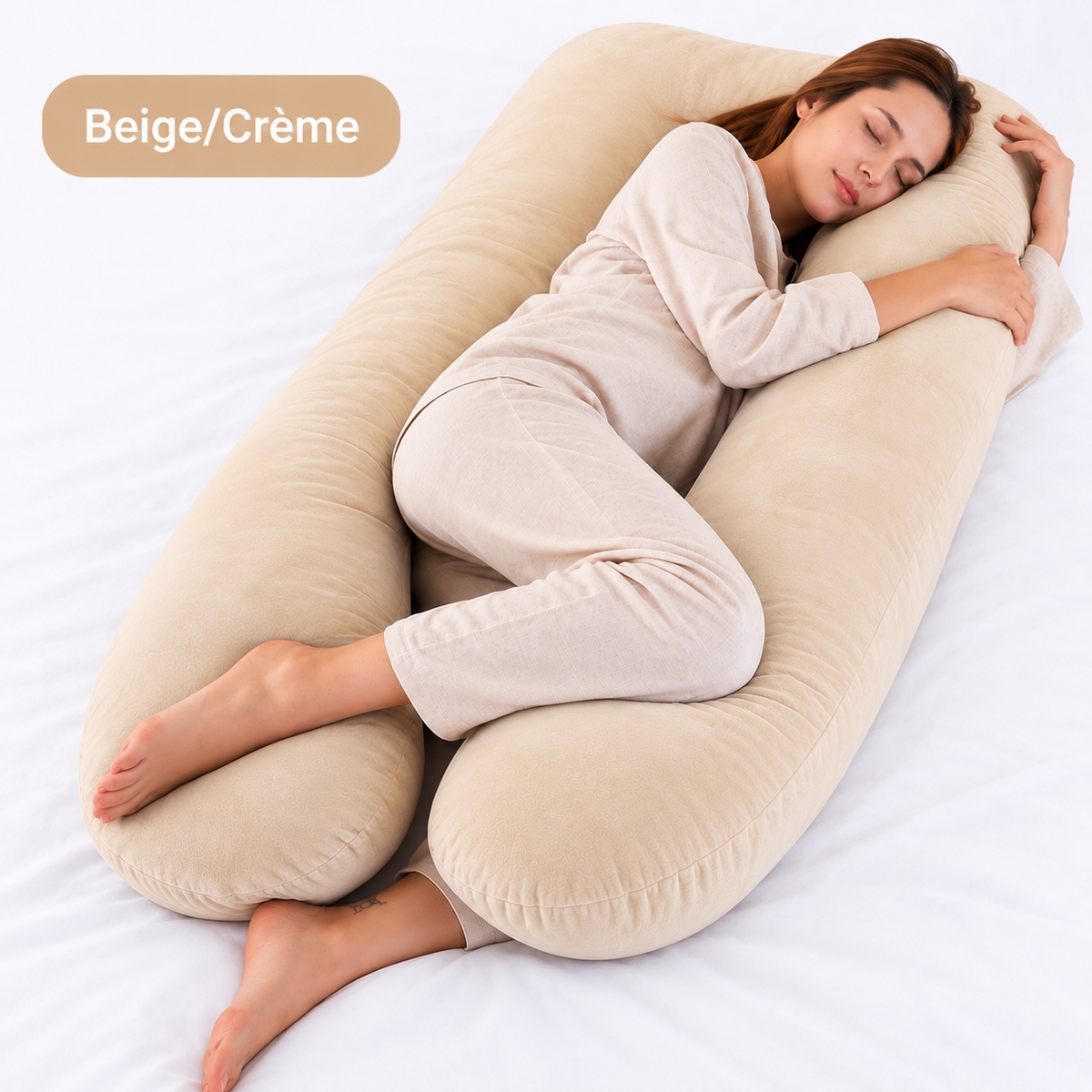Coussin Ergonomique en U — Soutien Total Dos, Nuque & Jambes