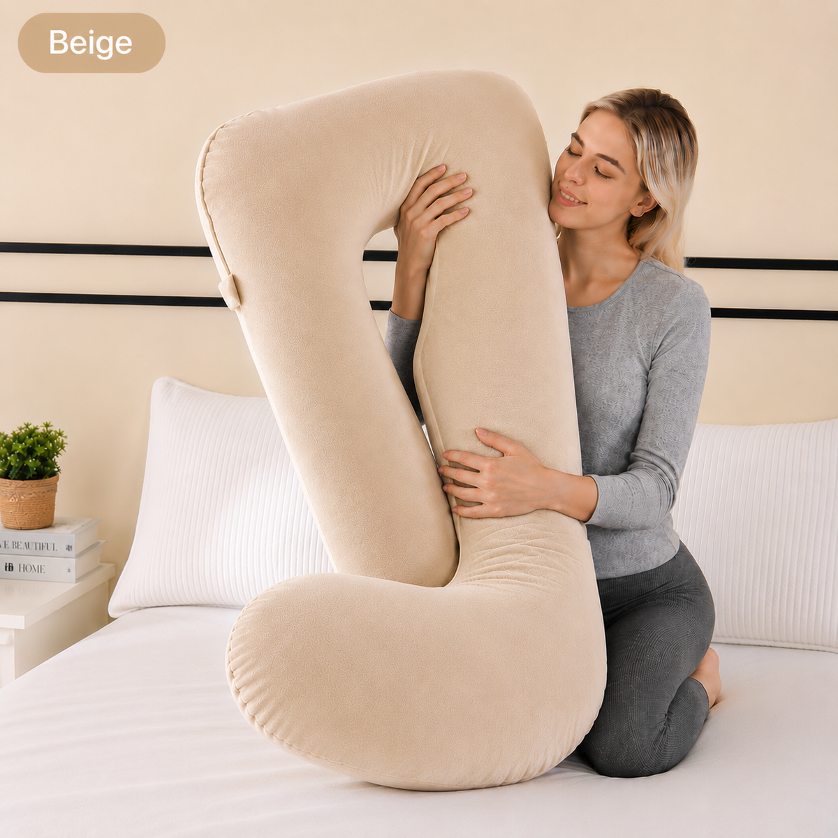 Coussin Ergonomique en U — Soutien Total Dos, Nuque & Jambes