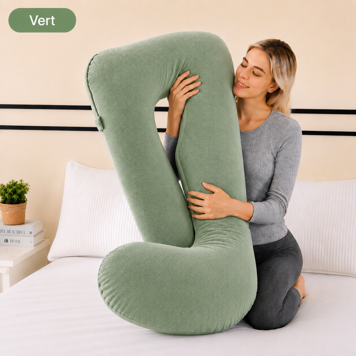 Coussin Ergonomique en U — Soutien Total Dos, Nuque & Jambes