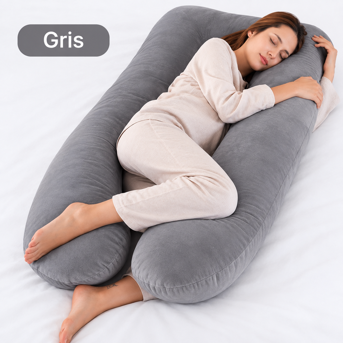 Coussin Ergonomique en U — Soutien Total Dos, Nuque & Jambes